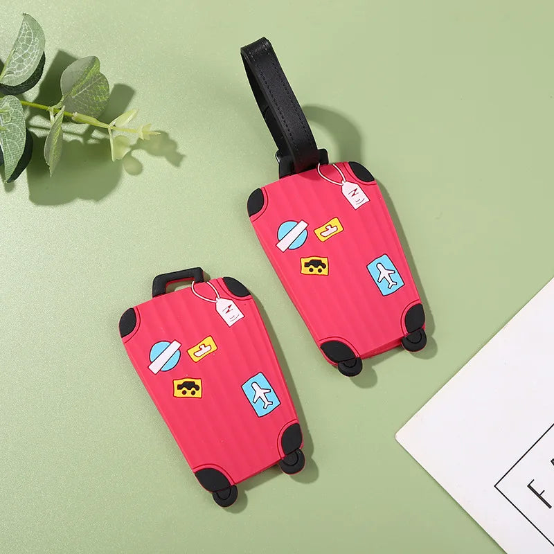1PC Women Men Luggage Tag Travel Accessories Silicone Suitcase Address Label Baggage Boarding Bag Name ID Address Holder Tags