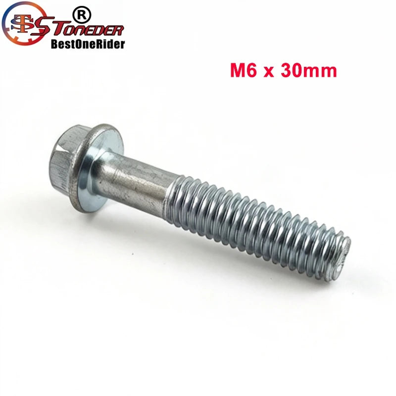 STONEDER Flanged Hex Bolt M6 x 30mm For Pit Dirt Bike ATV Quad Go Kart Engine