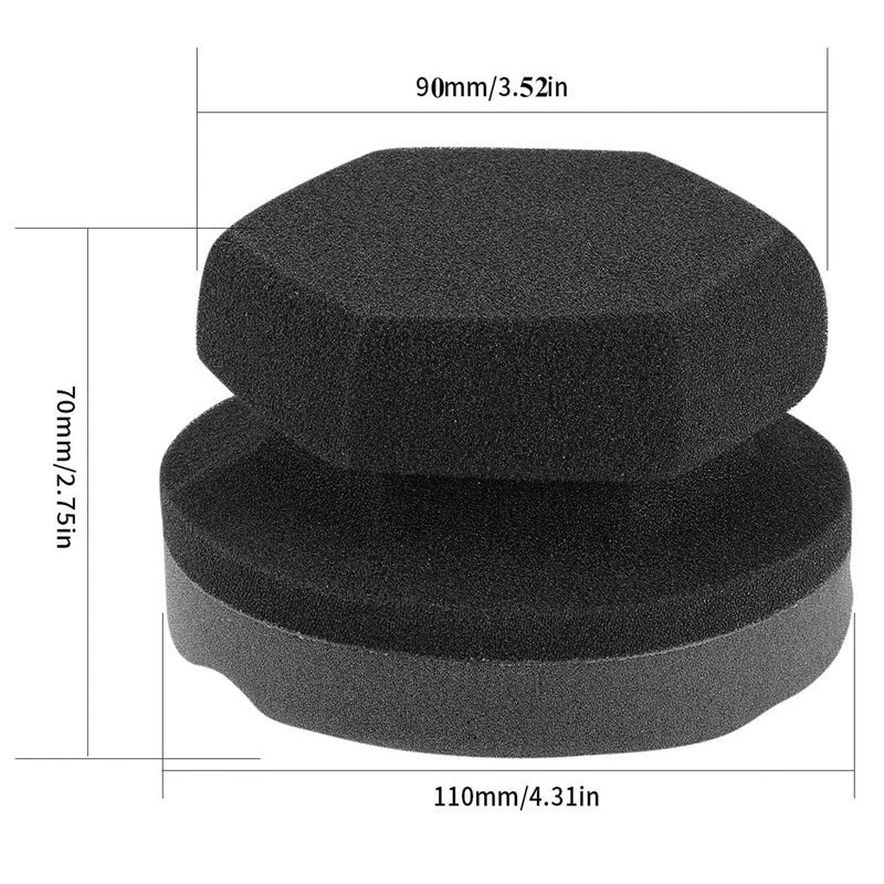 Tire Shine Applicator Pad, Durable and Reusable Hex-Grip Tire Dressing Applicator Pad for Applying Tire Shine