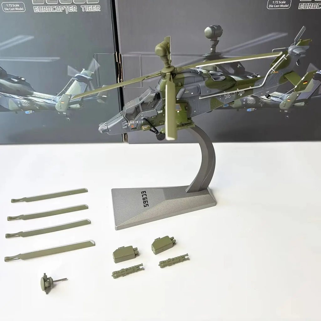 1/72 Scale Eurocopter EC665 Tiger UHT Attack Helicopter Airplane Diecast Finished Military Plane Model Gift Collection Ornament