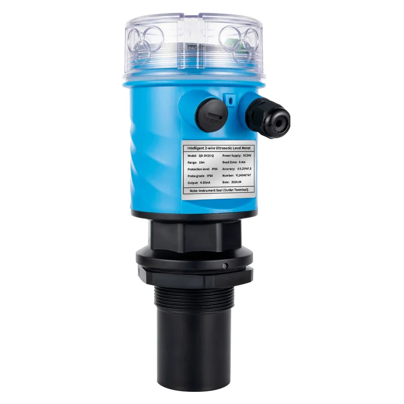 LCD Ultrasonic Liquid Level Sensor Wireless Distance 3m 5m 10m 15m Meter 4-20mA Relays Output Ultrasonic Water Tank Level Meter