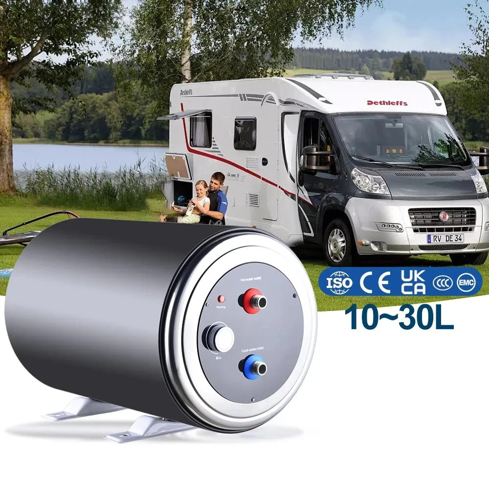 RV 200w Stainless Steel 10l 15l 20l 30l Boat Car Camping Small Caravan Storage Electric Hot 12v Dc Rv Water Heater