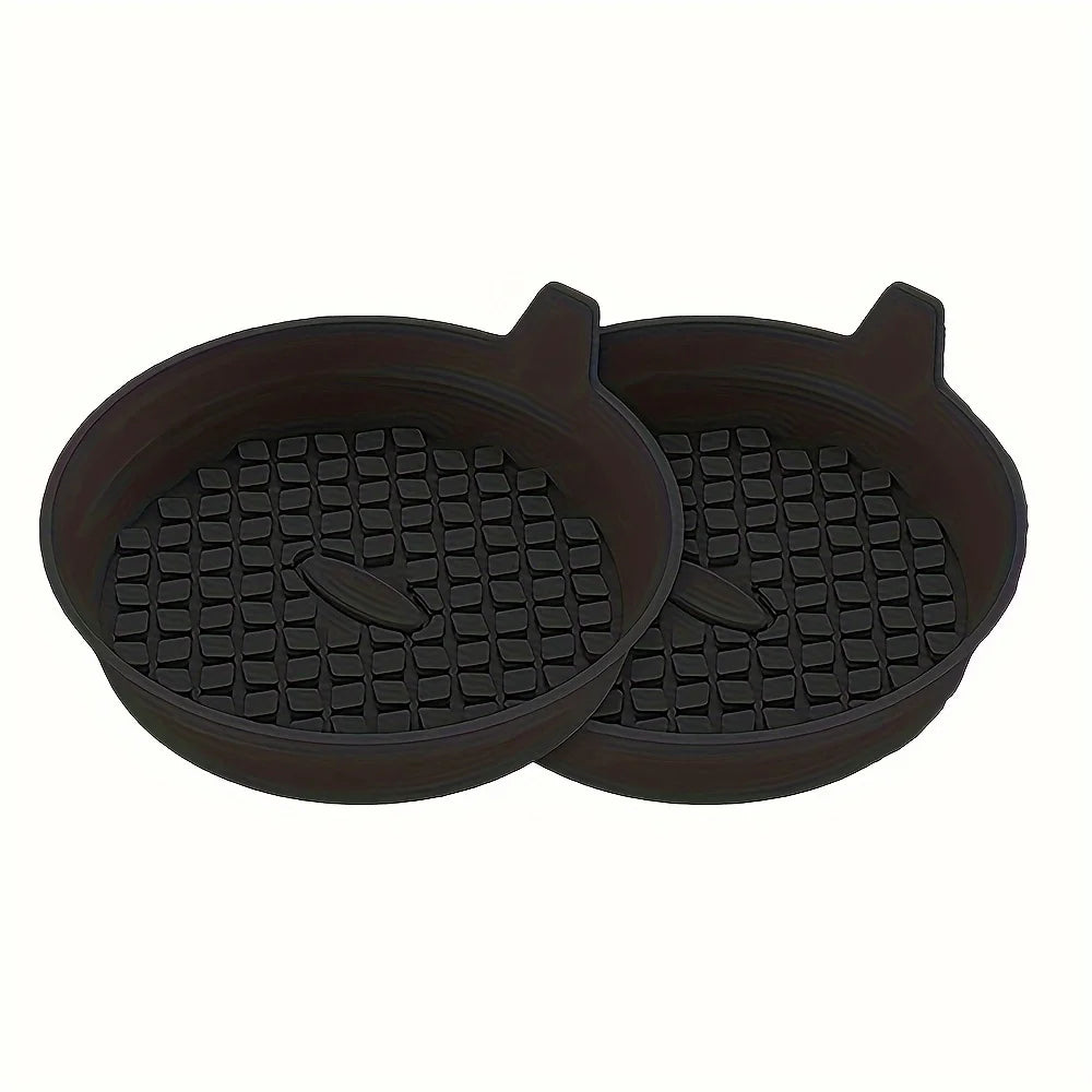 2PCS Silicone circular coaster, silicone anti slip and waterproof car coaster, car anti slip silicone coaster