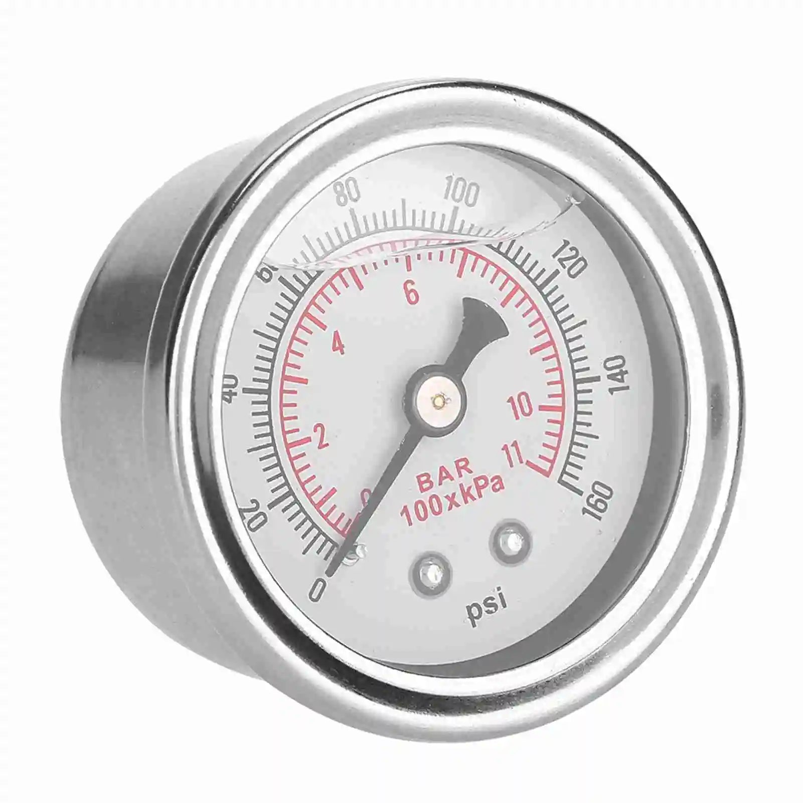 0-160 PSI/bar Car Fuel Pressure Regulator Gauge Liquid Fill Fuel Oil Pressure Meter Gauge