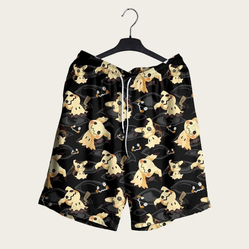 2026 Summer Hot Selling Pok ÉMon Men Women Hawaiian Shirt Shorts Two-piece Set Home Leisure Anime Pajamas T-shirt Short Set Gift