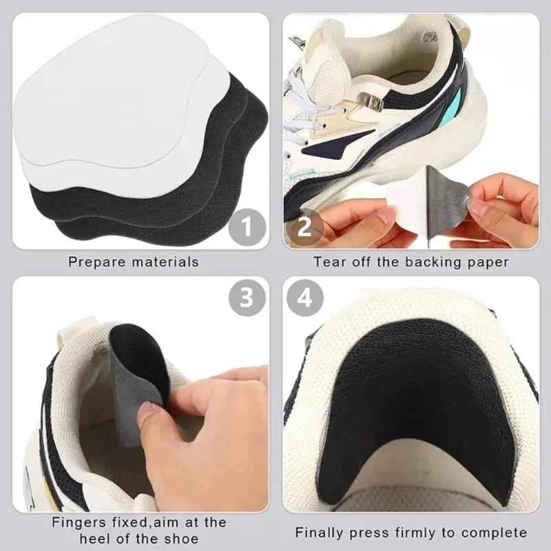 6pcs Shoe Repair Stickers Fabric Heel Protector Anti-Wear Repair Holes Self-adhesive Patches Insoles Pad Foot Care Insert