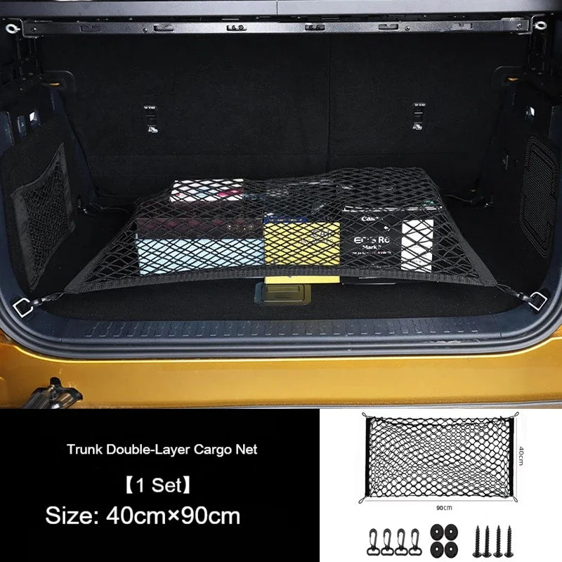 For Jeep Renegade 2015-2022 Car Trunk Luggage Storage Cargo Organiser Elastic Mesh Net Styling Accessories