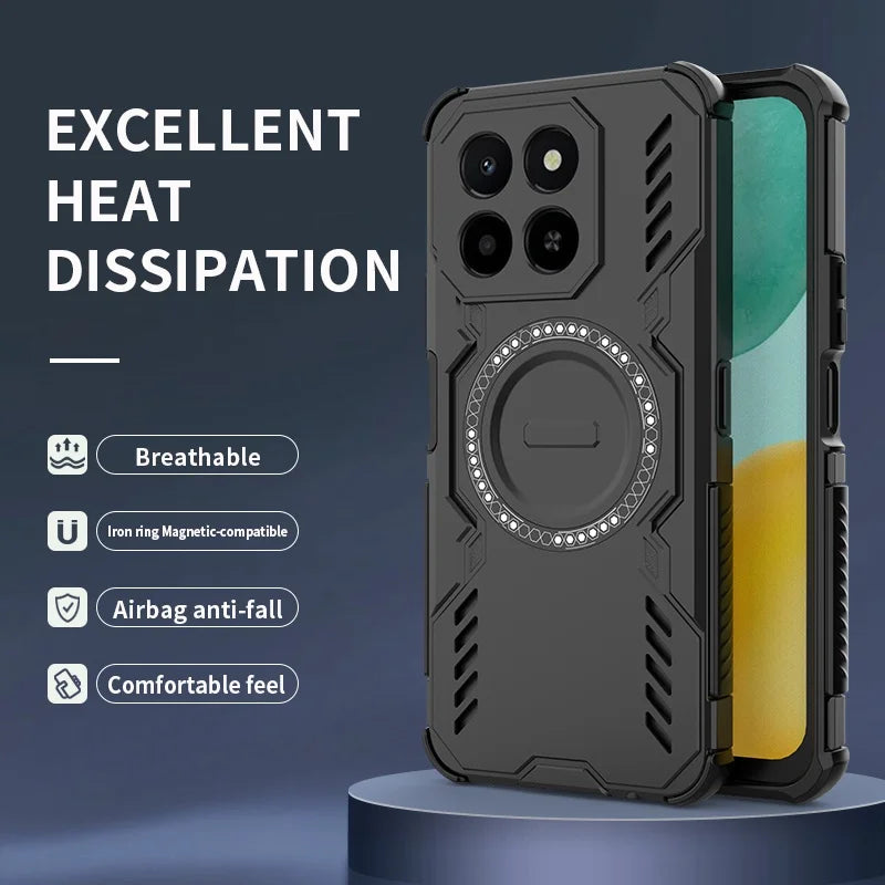 For Honor X6C Case Cover Huawei Honor X6C Capas Bumper Armor Shockproof Magnetic Attraction Adsorption Charge Fundas Honor X6C