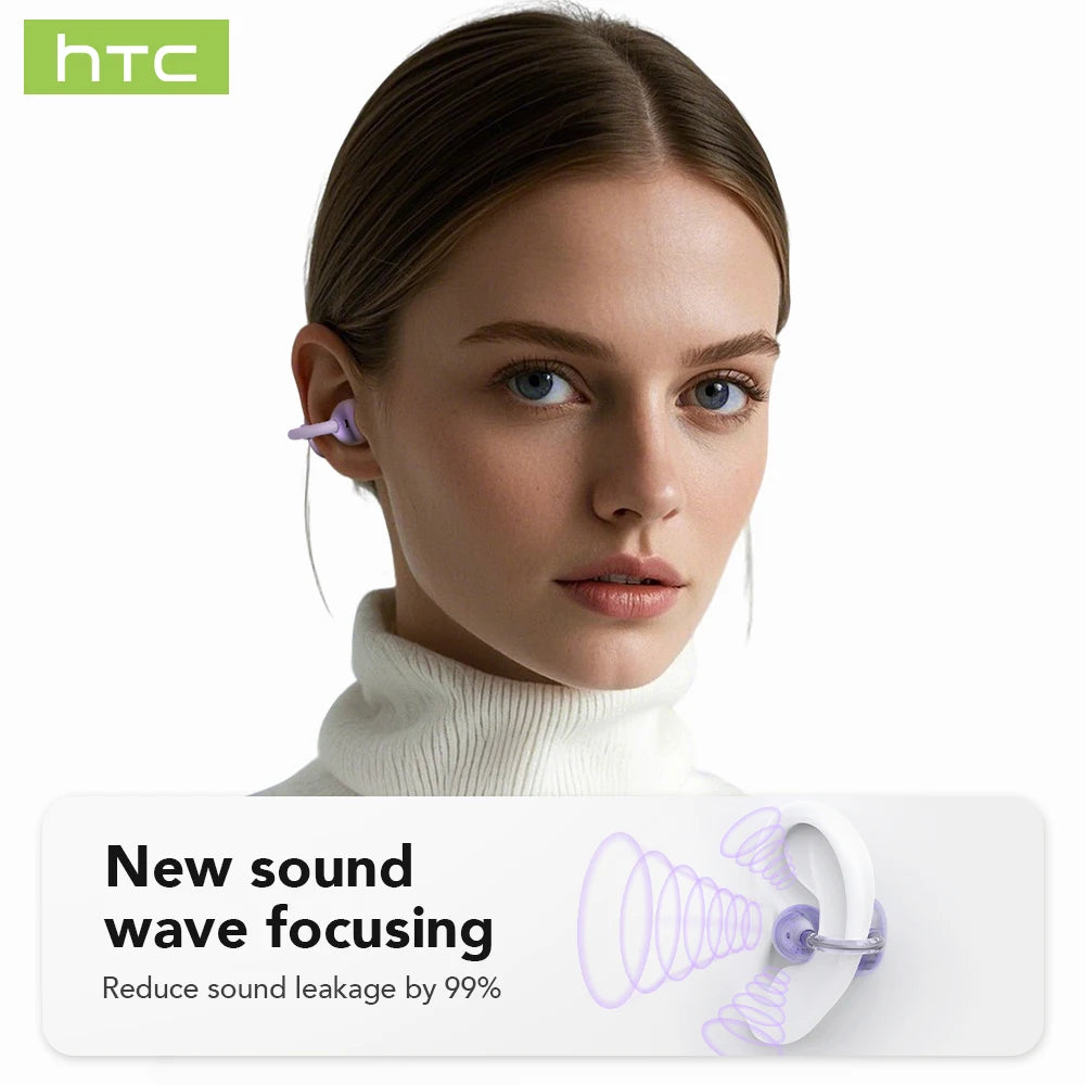 HTC Original Bluetooth Earphones NE54 identica NE32 Earclip AI Translator Wireless Earbud Low Latency HIFI Music Bone Conduction