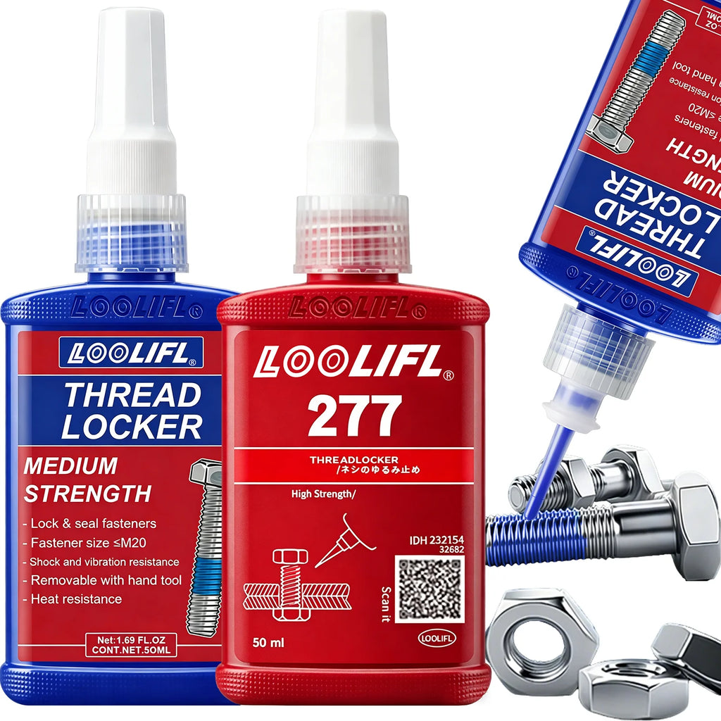 243 50ml Threadlocker Screw Glue Quickly Cured Thread Locking Agent Anaerobic Adhesive Corrosion-Resistant Anti-Loosening Glue