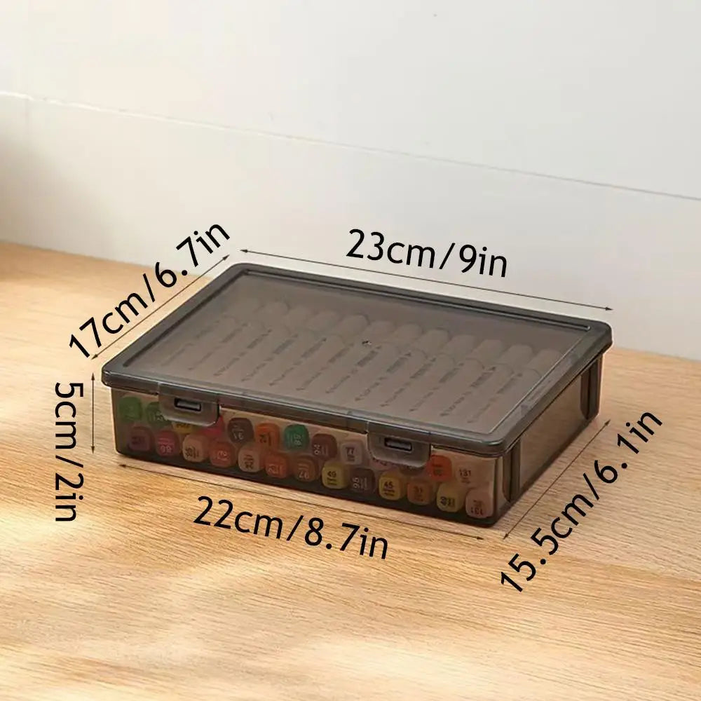 High Advanced Black Transparent File Organizer Box A4 Document Storage Box With Buckle Dustproof Desk Stationery Office Supplies