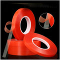 0.2MM 50M Strong Acrylic Adhesive 1/2/3/5/10mm PET Red Film Clear Double Side Tape No Trace For Phone Tablet LCD Screen Glass