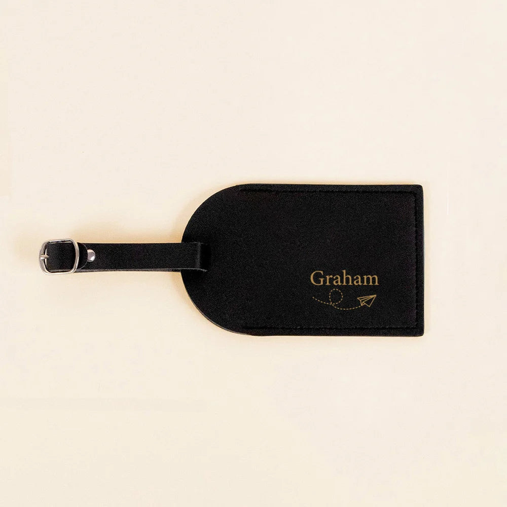 Personalized Leather Monogrammed Luggage Tag Couple Travel Baggage Label Tags Wedding Custom Best Friend Gift Bridal Shower Gift