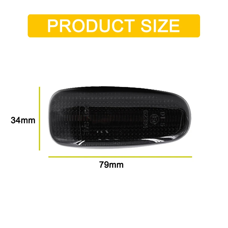 Smoked Lens Waterproof LED Side Fender Marker Lamp Flowing Turn Signal Light For Dodge Sprinter 2003 2004 2005 2006