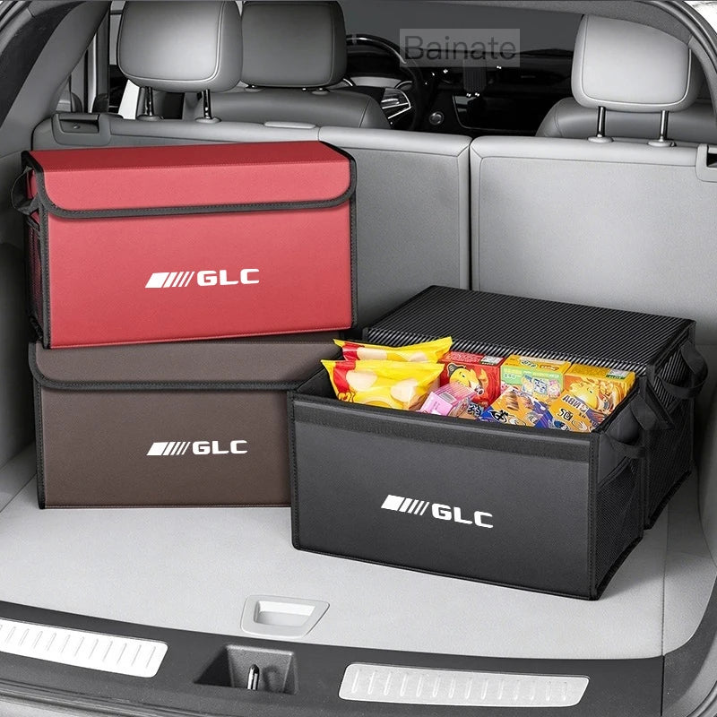Car Trunk Foldable Storage Box For Mercedes-Benz GLC C253 C254 X253 X254, Multi-Functional Auto Interior Storage Accessories