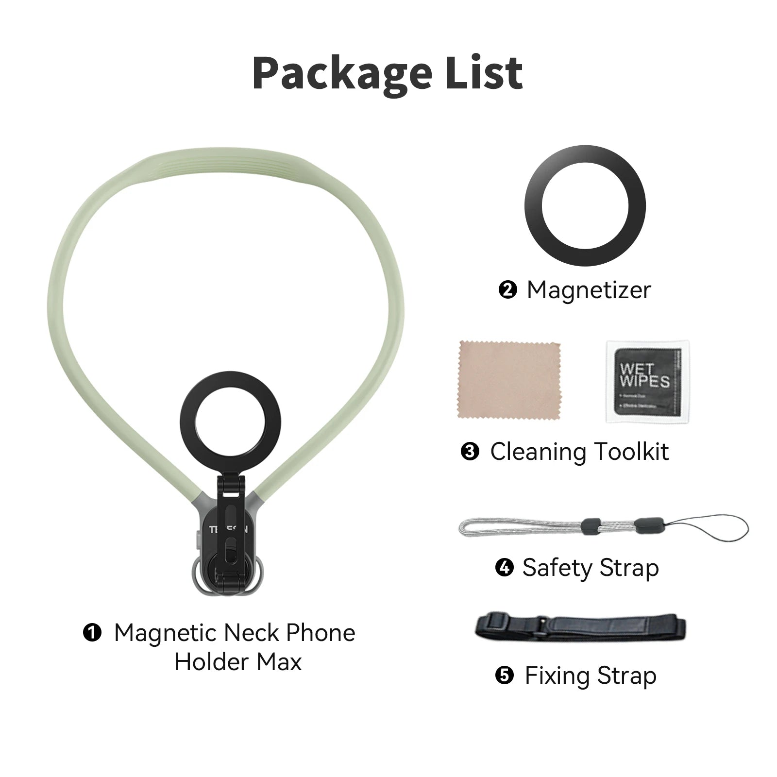 TELESIN Max Magnetic Neck Mount Silicone Quick Release Hold for Iphone 15 14 13 12 11 10 SAMSUNG HUAWEI XIAOMI Phone Accessories