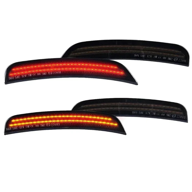 4pcs Smoked Lens Car Front Rear Bumper LED Side Marker Lights for Dodge Charger 2015-2023