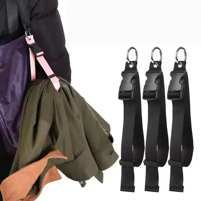 1/2Pcs Travel Luggage Fixed Strap Backpack External Strap Portable Strap With Release Buckle Luggage Strap Belt Jacket Holder▪