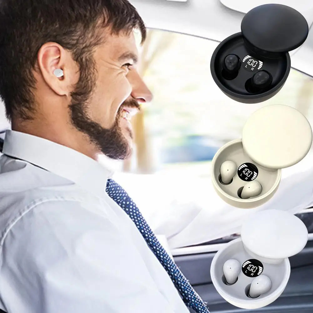 2025 New Mini Invisible Bluetooth 5.4 Headphones Noise Cancelling Earbuds For Sleeping Sleepers Wireless Earphones For Work