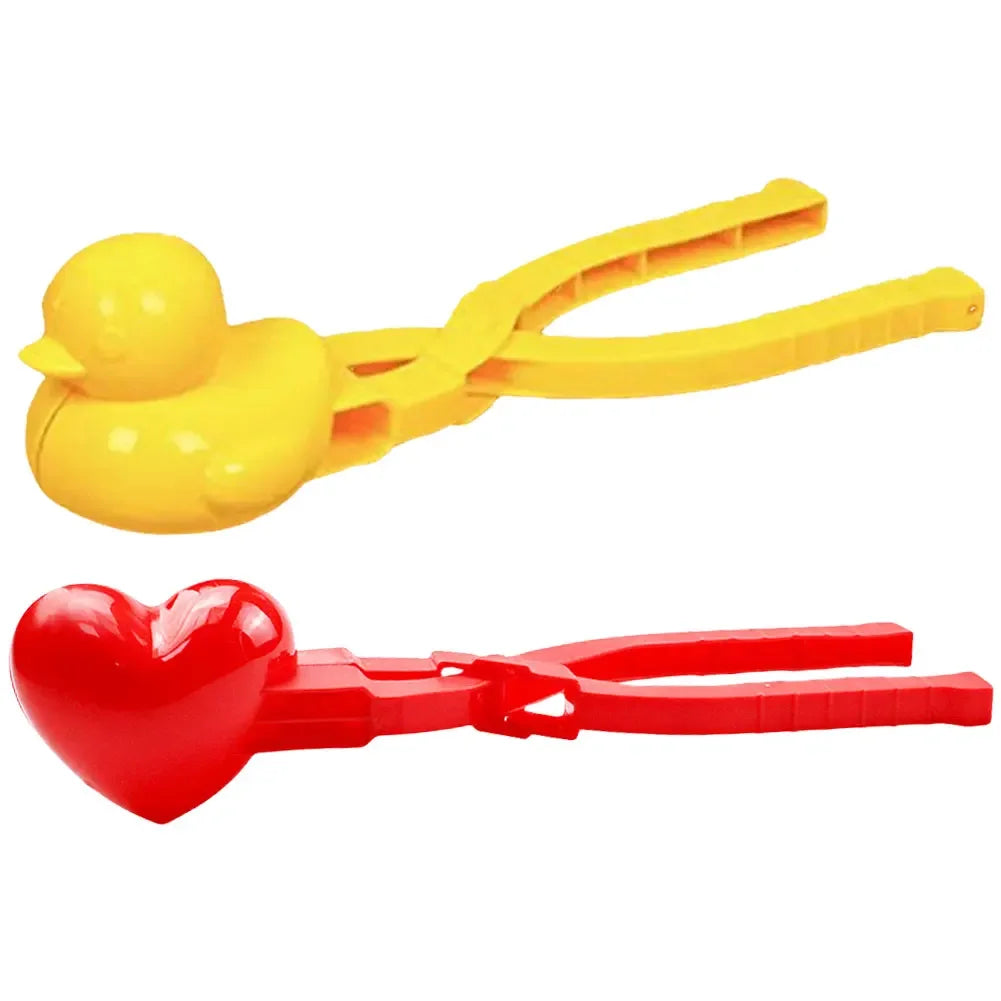 Cute Duck Shaped Rice Mold Maker Clip Children Outdoor Plastic Winter Snow Sand Mold Tool for Snowball Fight Outdoor Fun Sports