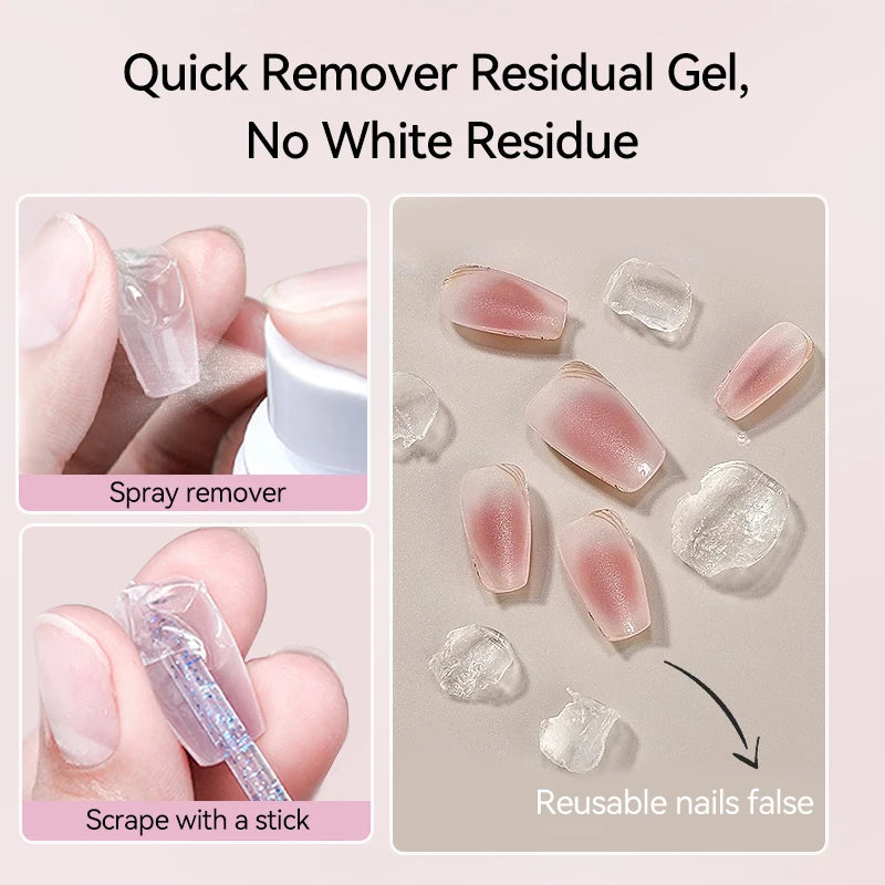 UR SUGAR 55ml Nail Debonder For Solid Tips Gel Spray Nail Tips Remover Liquid False Nails Cleaning Reusable Manicure Nail Supply