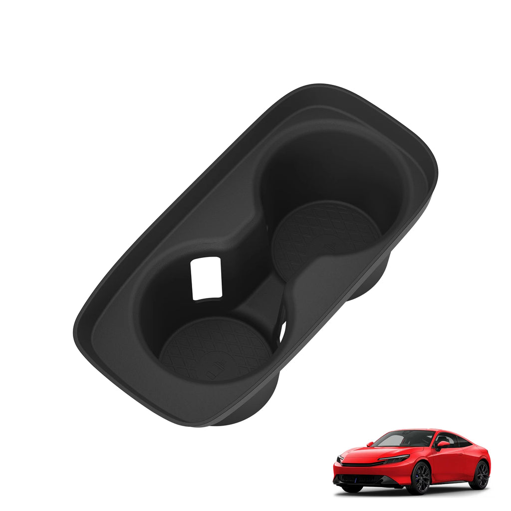 for Honda Prelude BF1 2025 Center Console Cup Holder Black TPE Insert Drinks Storage Box Car Interior Accessories