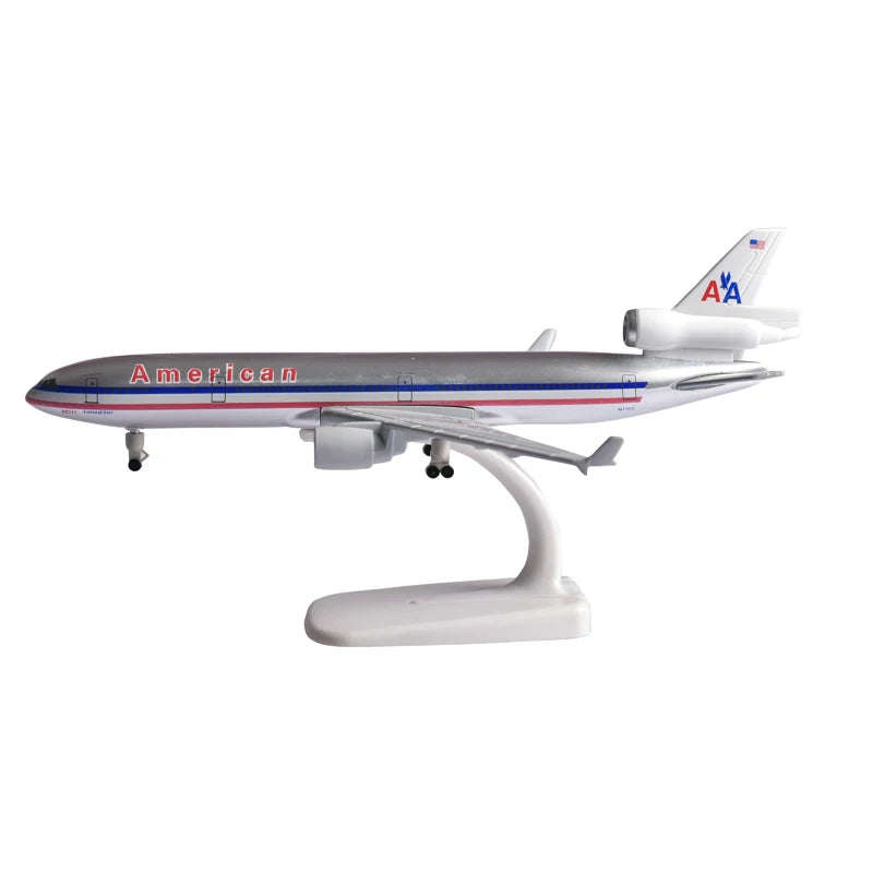 JASON TUTU 20CM Diecast Metal Planes American McDonnell Douglas MD-11 Plane Airplane Model Aircraft Model Collect Gifts ﻿