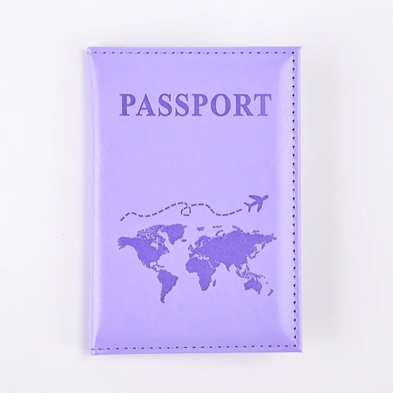 Women Men Letter Lover Passport Cover Men Women Travel Passport Case Leather Cute Passport Wallet Purse Girl Card Holder