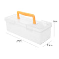 Transparent Rectangular Parts Storage Box Organizer with 6 Removable Bins Multi-functional Household Hardware Organizer Tool