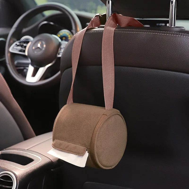 Car tissue box Car seat hanging tissue pumping Car jewelry Premium tissue hanging bag Car pumping box, Home Decor