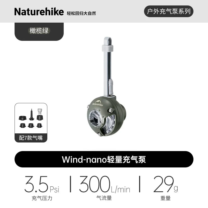Naturehike Mini Electric Inflatable Pump Wireless Air Compressor Inflator Deflate Air Pumps for Hiking Camping Equipment