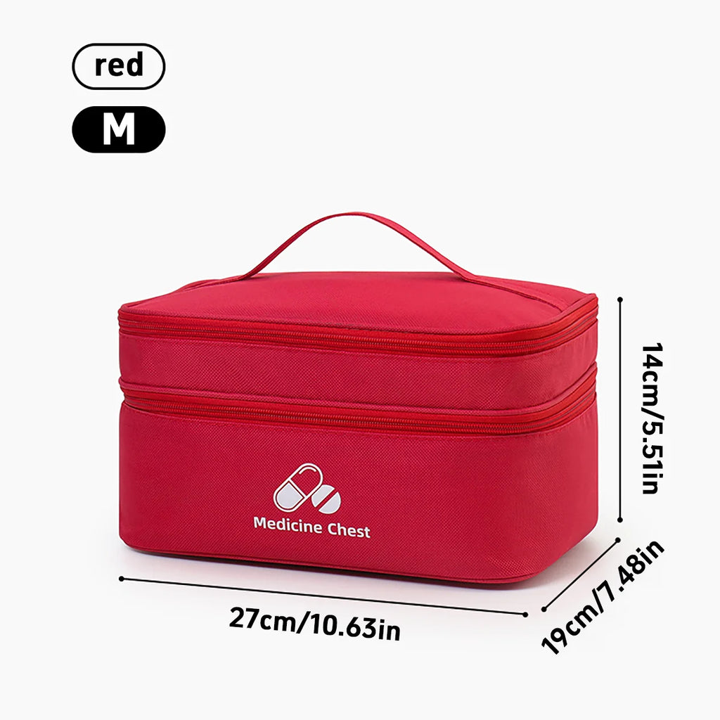 3 Size Large Capacity Double-Deck Medical Bag, Outdoor Emergency Kit, Portable Small Medicine Bag, 2025 NEW Home Storage Bag