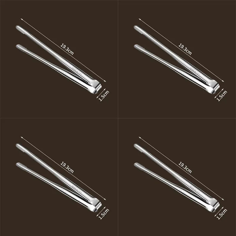 1/5pcs Stainless Steel Barbecue Clip Multifunction Food Tongs Clip Steak Tongs Lengthened Barbecue Clip Kitchen Barbecue Gadgets