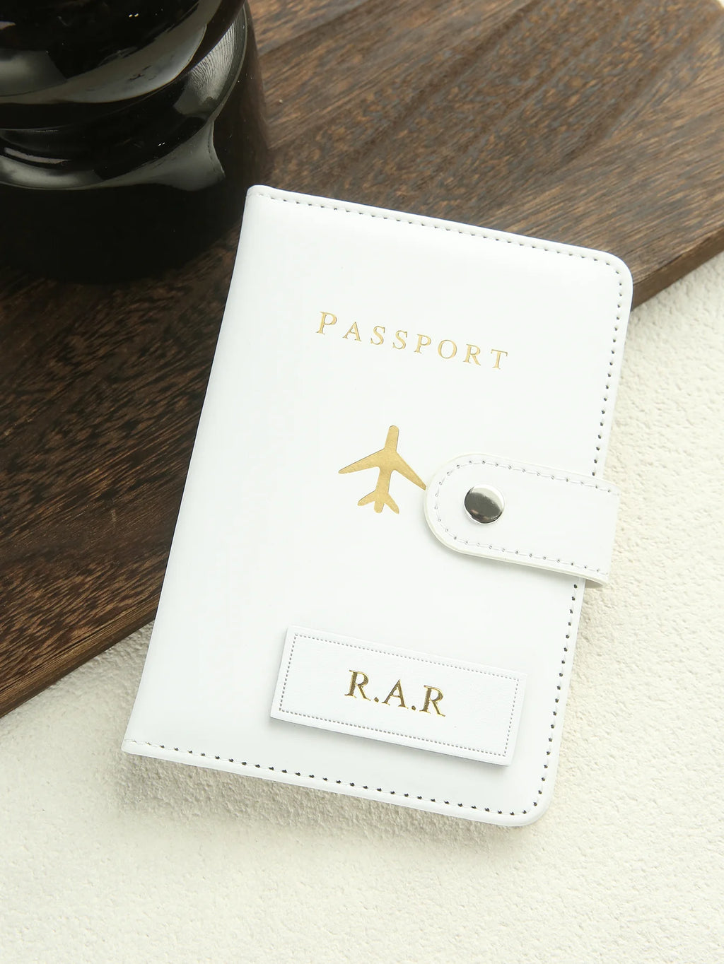 1PCS Personalized Name Passport Holder Custom Suede Passport Cover Texture Faux Leather Passport Bag Custom Travel Accessories