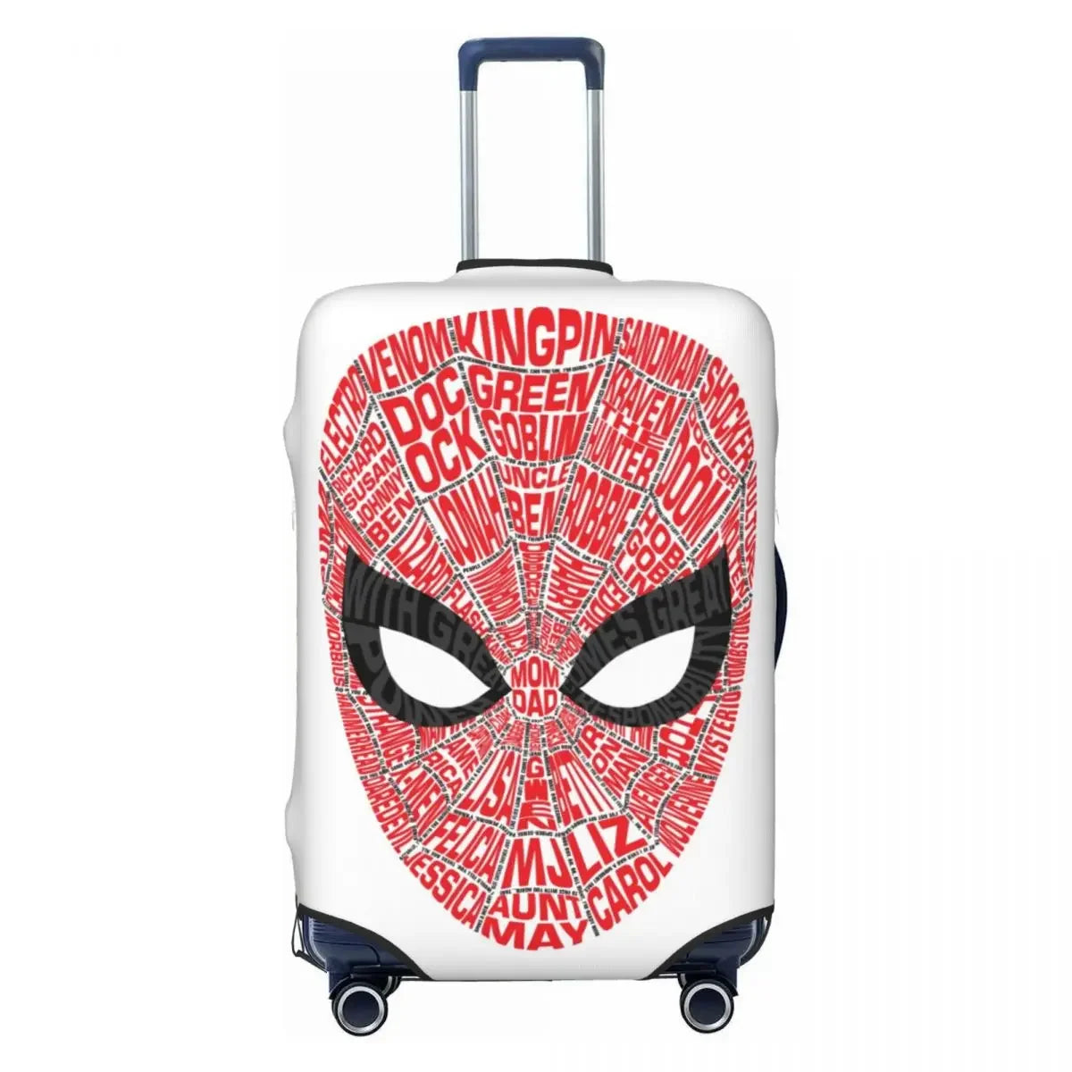 Durable Washable Suitcase Cover Spider Pattern High Elasticity Fits 18-32 Inch Luggage Dustproof For Air & Road Travel