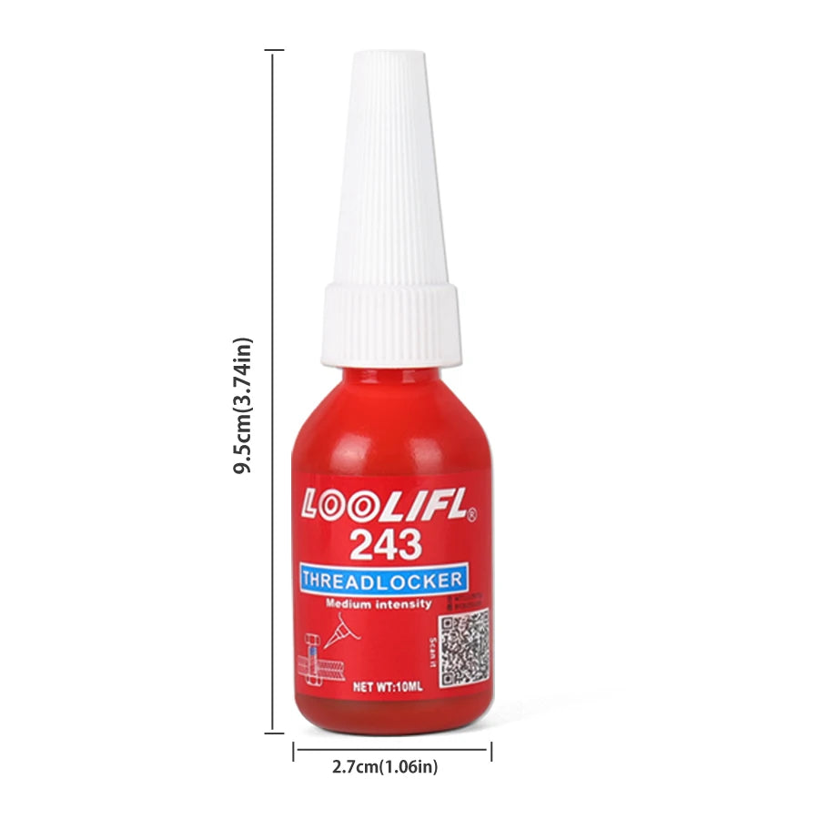 10ml LOOLIFL 243 Screw Adhesive 243 Anaerobic Glue Anti-loose Anti-slip Sealing Thread Locking Agent Anti-slip Caulk Sealers