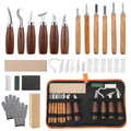 Wood Carving Tool Set 30 in 1 Carving Set with 12 Carving Knives  for Beginners/Professionals Carving with Cut-resistant Gloves