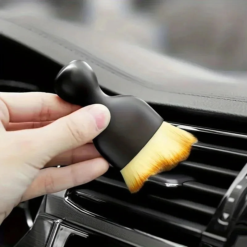 Soft Bristle Multifunctional Car Interior Cleaning Brush Flexible Crevice Dust Removal Tool with Ergonomic Grip Durable Reusable