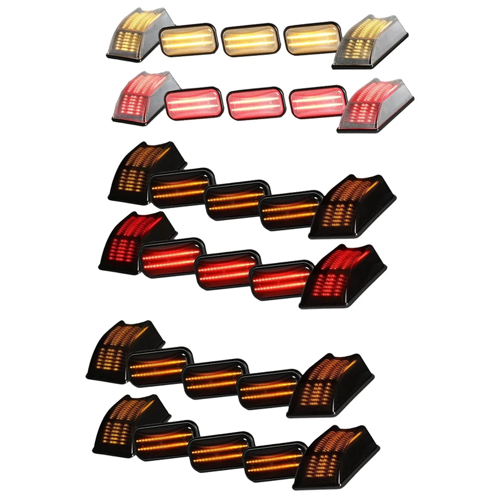 LED Roof Marker Lights Transparent /Smoke Cover Fit for Hummer H2 2003-2009 25809312, 16531442, 15060525