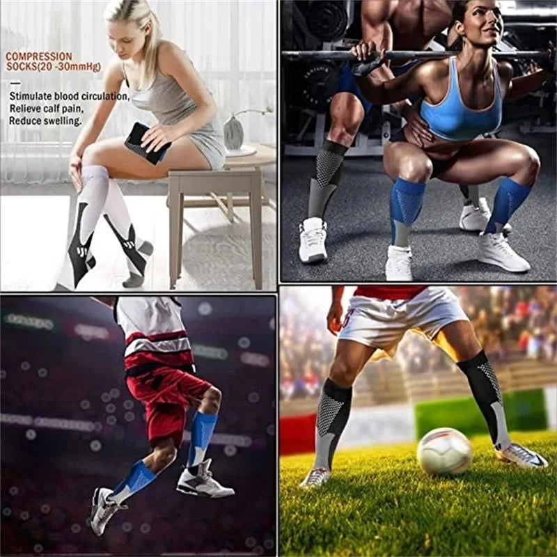Compression Socks Varicose Veins Socks Pregnancy Anti Fatigue Blood Circulation Socks Gym Outdoor Cycling Football Fitness Socks