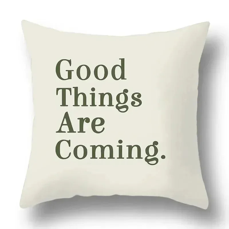 Simple Green Car Ornaments Double-sided Printed pillow cover Short plush Suitable living rooms bedrooms sofa throw cushion cover