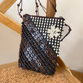 Bohemian Mini Phone Bag Women Summer Flower Coconut Shell Woven Bags 2026 New Thailand Vietnam Travel Tribal Style Coins Purse