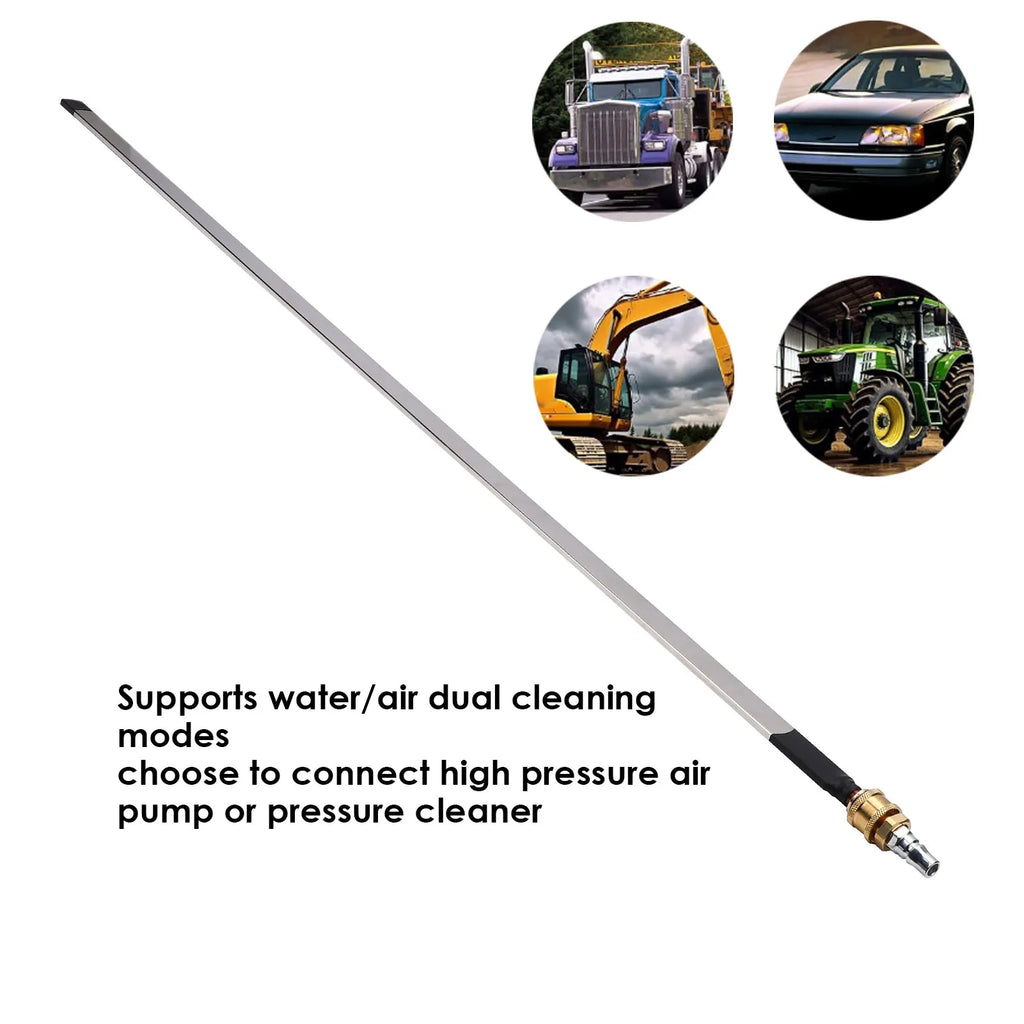 Car Radiator Cleaning Wand 1m 25 Deg Fan Nozzle with Quick Connector Water Air Adapter Radiator Cleaner Tool for Most Pressure W