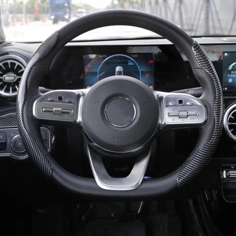New car steering wheel cover Four Seasons General ultra-thin non-slip water transfer carbon fiber steering wheel cover auto part