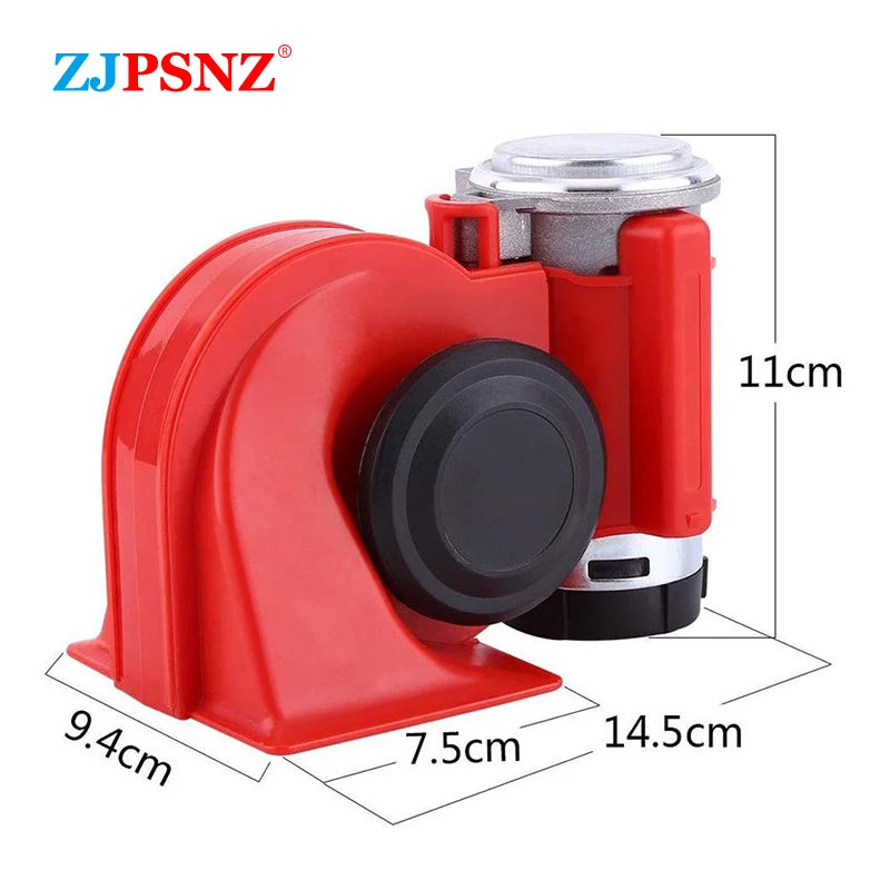 12V 24V Electric Air Horn Dual Tone Horn Kits Waterproof With Compact Horn For Car Auto Motorcycle 132db Super Loud Honking Horn
