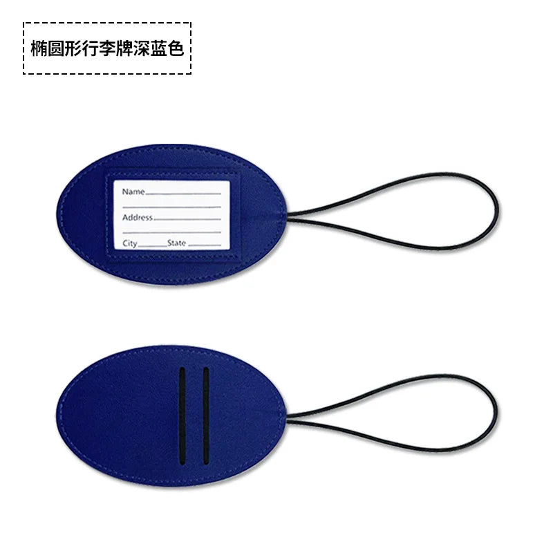 PU Leather Mini Cute Luggage Tag Name ID Label Boarding Pass Luggage Tags Suitcase Tag Travel Accessories