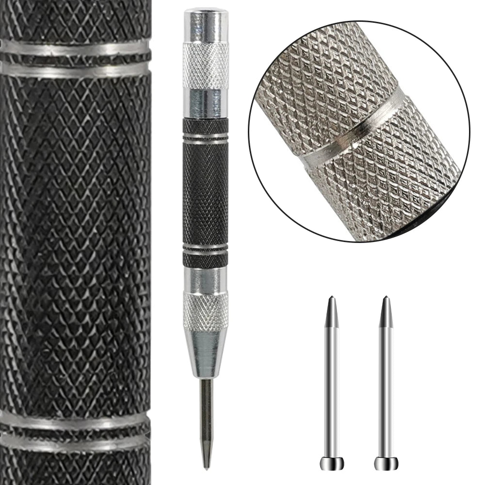 Super Strong Automatic Center Punch Positioning Spring Loaded Adjustable Marker Wood Glass Press Dent Metal Drill
