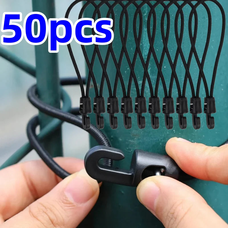 5/10/50Pcs Bungee Cord High Elasticity Expander with Hooks Rubber Tensioner for Camping Tarpaulin Luggage Strap Elastic Rope