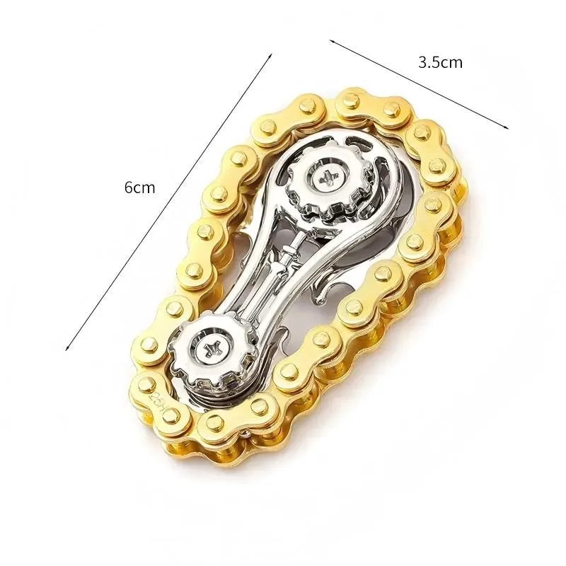 Metal Bike Chain Fidget Spinner Toys Sprockets Flywheel Fingertip Gyro Fidget Spinner Antistress Anxiety Toys for Kid Adult Gift