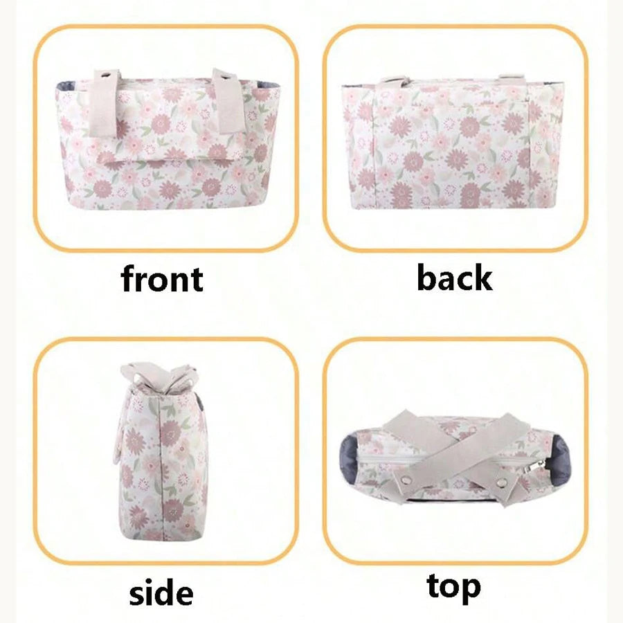 Large Capacity Baby Stroller Bag Hanging With Multiple Pockets Stroller Storage Hanging Bag Oxford cloth Magnetic Button